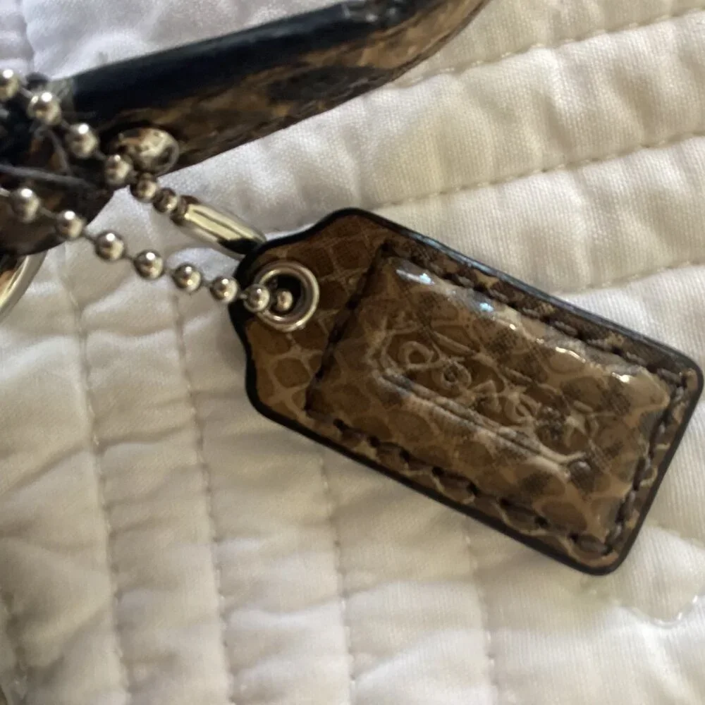 Vintage Coach Soho Snake Python Reptile Pattern Leather Crossbody Flap Bag - Picture 7 of 16